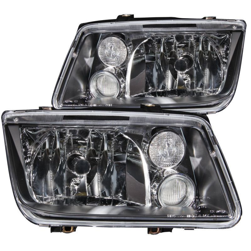 ANZO 1999-2005 Volkswagen Jetta Crystal Headlights Black w/o Bulbs-Headlights-ANZO-ANZ121169-SMINKpower Performance Parts