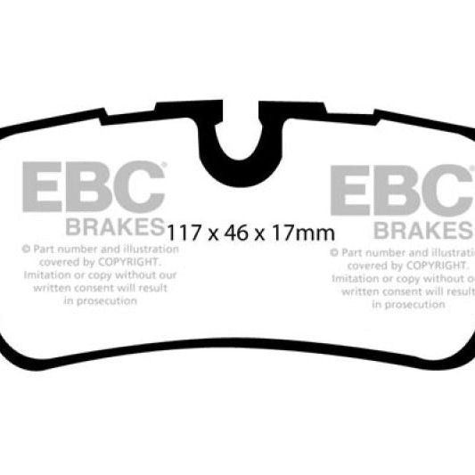 EBC 05-10 Land Rover LR3 4.4 Greenstuff Rear Brake Pads-Brake Pads - Performance-EBC-EBCDP61542-SMINKpower Performance Parts