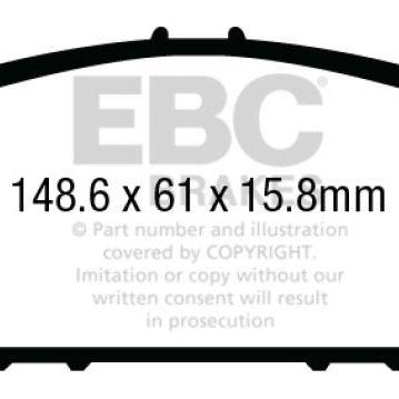 EBC 13-17 Honda Accord Coupe 2.4 EX Redstuff Front Brake Pads-Brake Pads - Performance-EBC-EBCDP33014C-SMINKpower Performance Parts