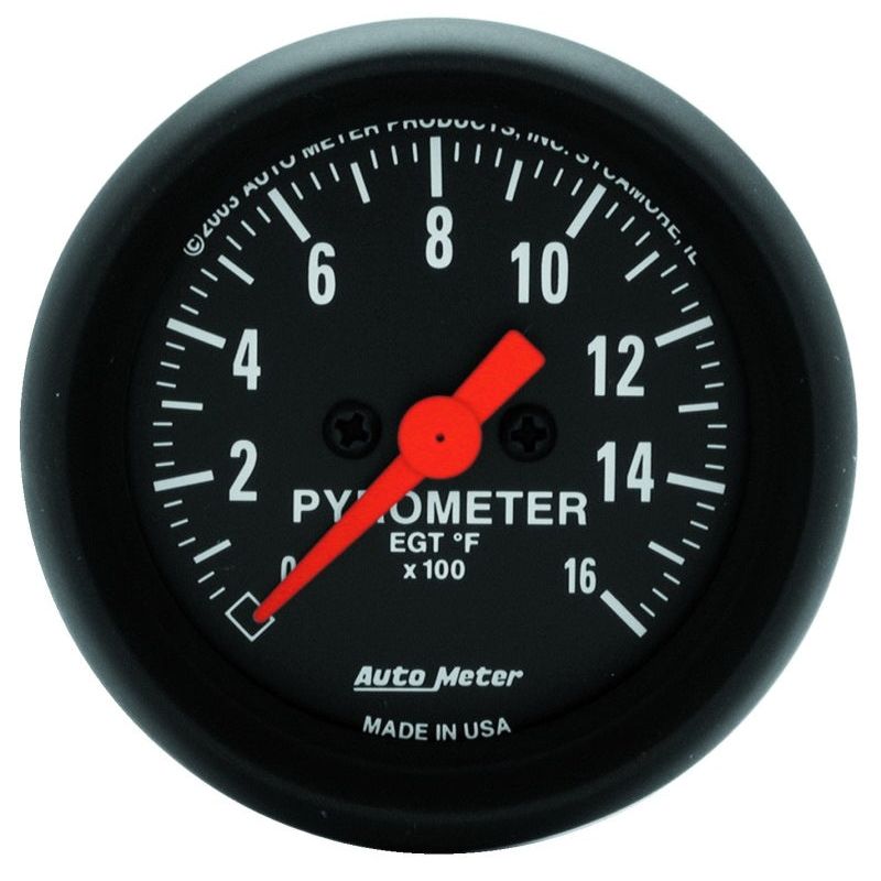 Autometer Z-Series 52mm 0-1600 Def F Full Sweep Electronic Pyrometer Gauge-Gauges-AutoMeter-ATM2654-SMINKpower Performance Parts