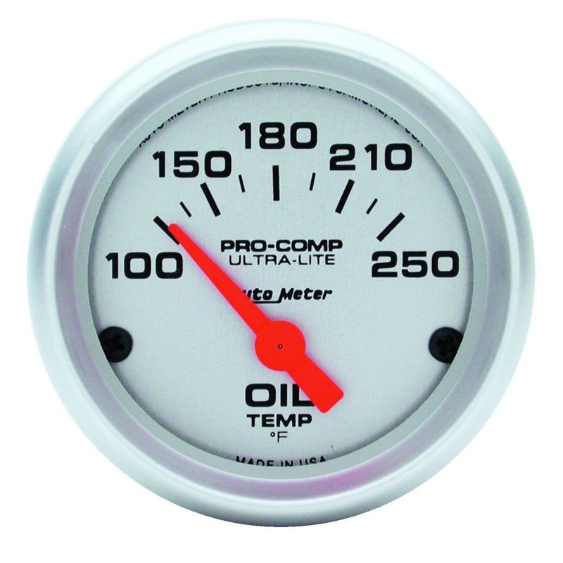 Autometer Ultra-Lite 52mm 100-250 Deg F Electronic Oil Temperature Gauge-Gauges-AutoMeter-ATM4347-SMINKpower Performance Parts