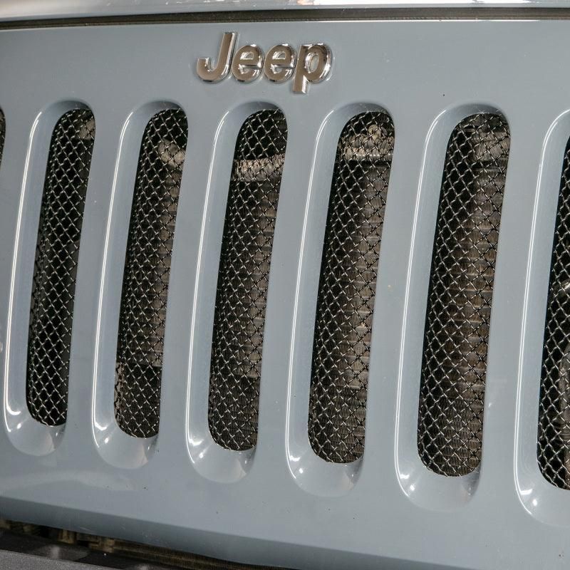 DV8 Offroad 2007-2018 Jeep JK Black Mesh Grille - SMINKpower Performance Parts DVED-JP-190010-BK DV8 Offroad