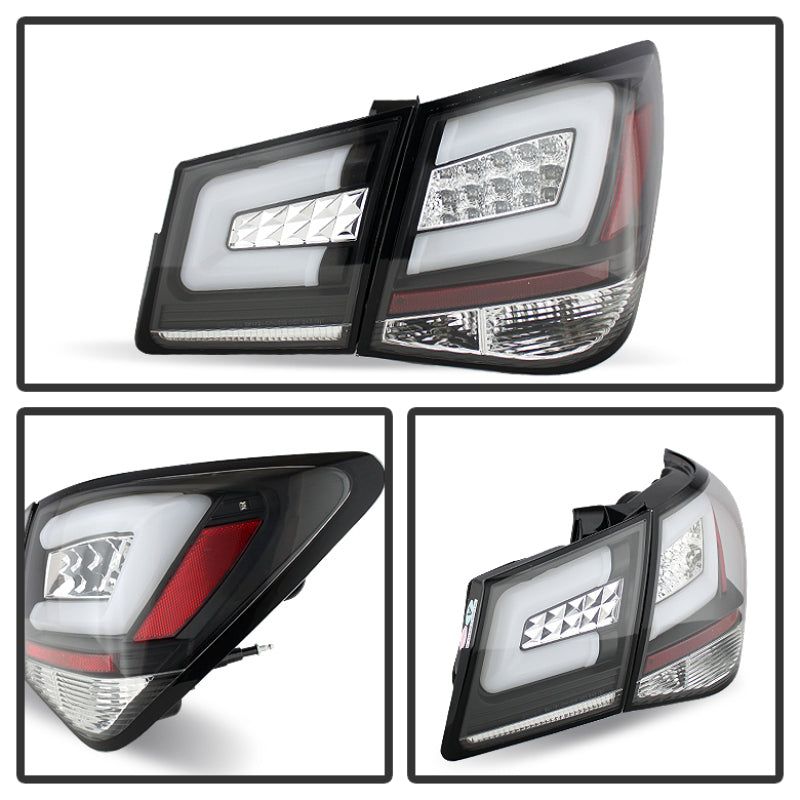 Spyder Chevy Cruze 2011-2014 Light Bar LED Tail Lights Black ALT-YD-CCRZ11-LBLED-BK-Tail Lights-SPYDER-SPY5076595-SMINKpower Performance Parts