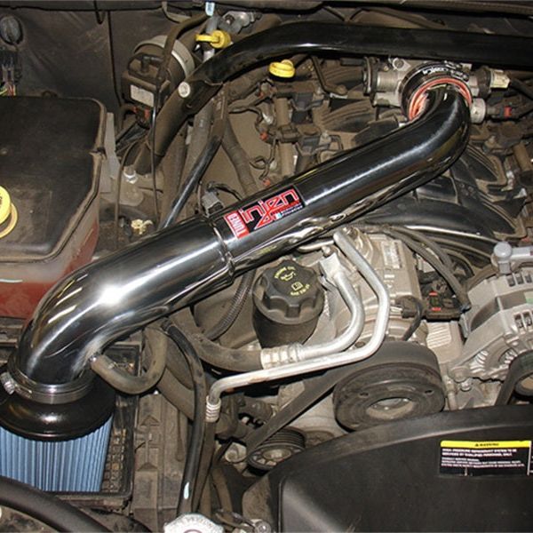Injen 05-07 Jeep Grand Cherokee WK 4.7L V8 Wrinkle Black Tuned Air Intake w/ MR Tech-Cold Air Intakes-Injen-INJPF5012WB-SMINKpower Performance Parts