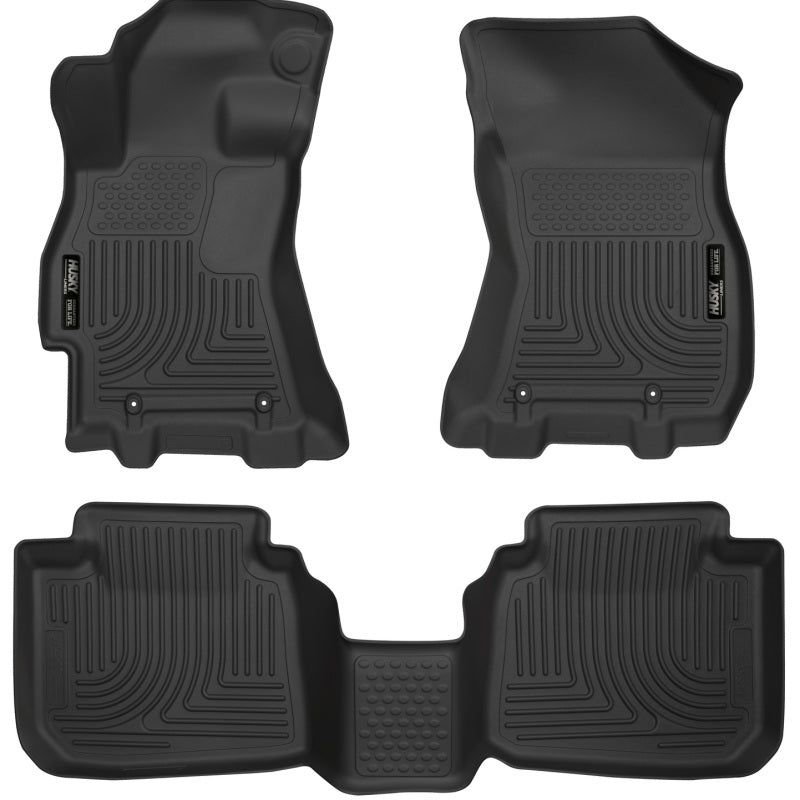 Husky Liners 2015 Subaru Legacy/Outback Weatherbeater Black Front & 2nd Seat Floor Liners-Floor Mats - Rubber-Husky Liners-HSL99671-SMINKpower Performance Parts