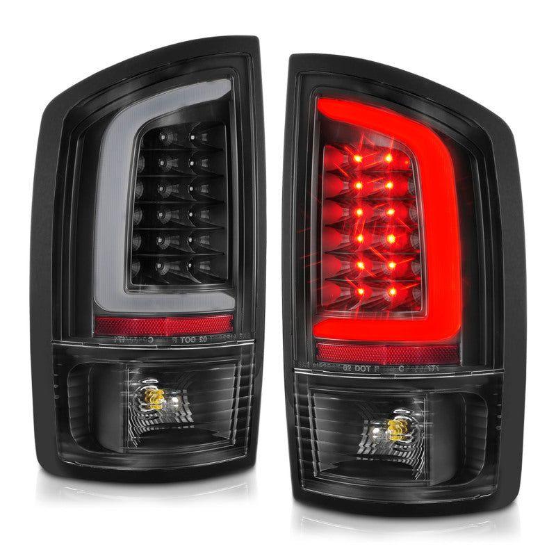 ANZO 2002-2006 Dodge Ram 1500 LED Tail Lights w/ Light Bar Black Housing Clear Lens-Tail Lights-ANZO-ANZ311368-SMINKpower Performance Parts