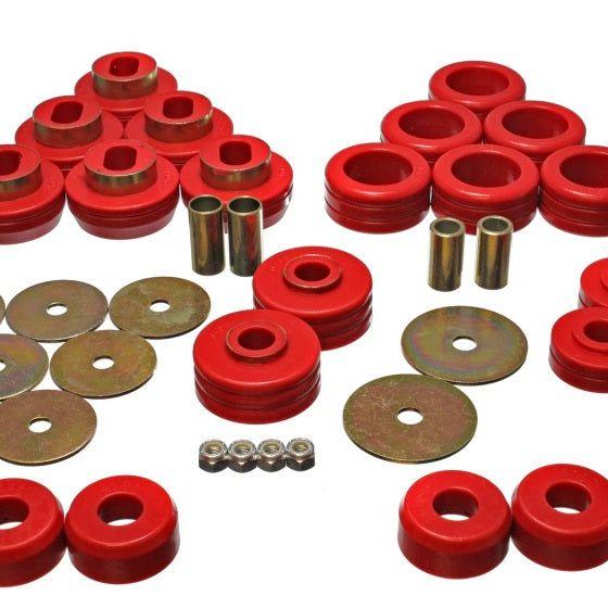 Energy Suspension 92-97 GM Denali XL/Blazer/Yukon XL 4WD Red Body Mount Set-Bushing Kits-Energy Suspension-ENG3.4118R-SMINKpower Performance Parts