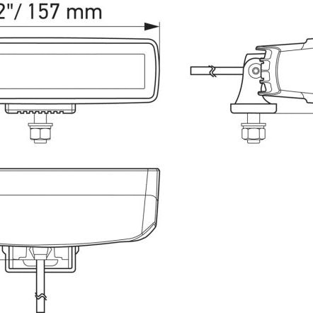 Hella Universal Black Magic 6 L.E.D. Mini Light Bar - Spot Beam - SMINKpower Performance Parts HELLA358176211 Hella