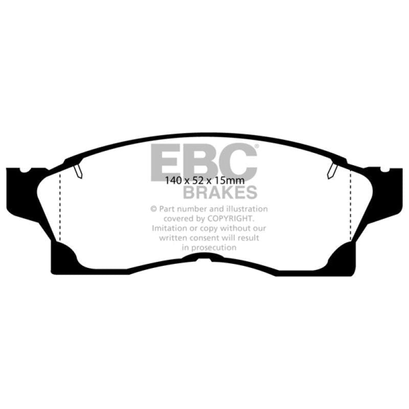 EBC 91-92 Toyota MR2 2.0 Turbo Yellowstuff Front Brake Pads-Brake Pads - Performance-EBC-EBCDP4936R-SMINKpower Performance Parts