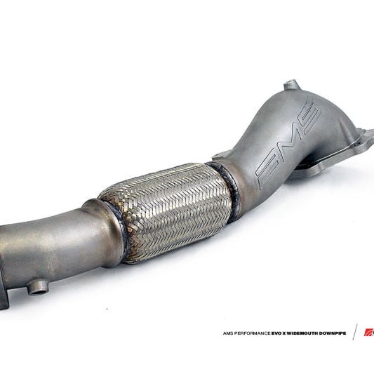 AMS Performance 08-15 Mitsubishi EVO X Widemouth Downpipe w/Turbo Outlet Pipe - SMINKpower Performance Parts AMSAMS.04.05.0001-1 AMS