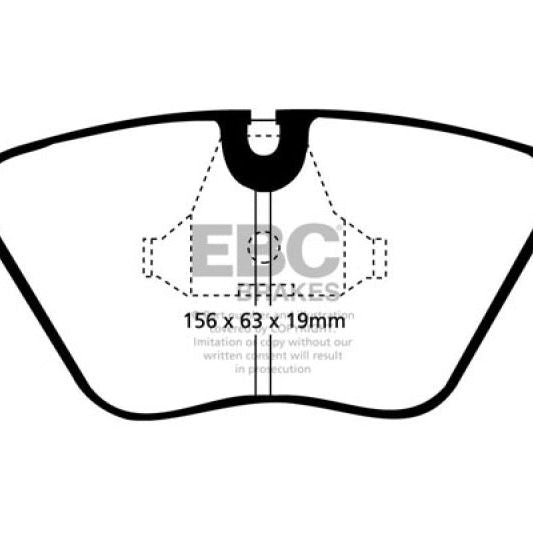 EBC 92-95 BMW M3 3.0 (E36) Redstuff Front Brake Pads-Brake Pads - Performance-EBC-EBCDP3689C-SMINKpower Performance Parts