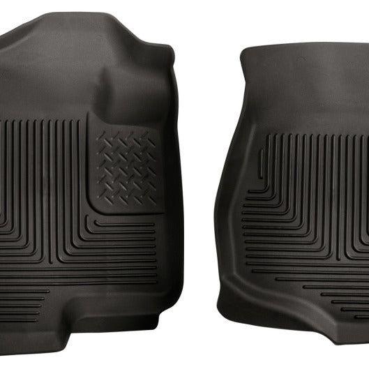 Husky Liners 07-12 GM Silverado/Tahoe/Suburban/Escalade X-Act Contour Black Floor Liners-Floor Mats - Rubber-Husky Liners-HSL53101-SMINKpower Performance Parts