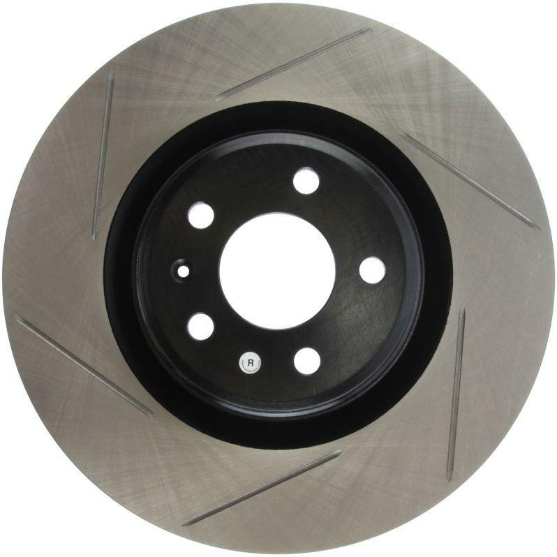 StopTech Power Slot 10-6/11 Audi S4 / 08-11 S5 Front Right Slotted Rotor-Brake Rotors - Slotted-Stoptech-STO126.33124SR-SMINKpower Performance Parts