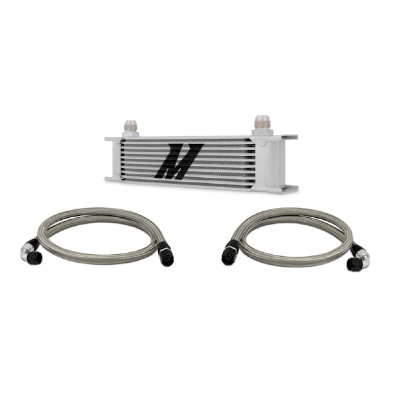 Mishimoto Universal 10 Row Oil Cooler Kit (Metal Braided Lines)-Oil Coolers-Mishimoto-MISMMOC-U-SMINKpower Performance Parts