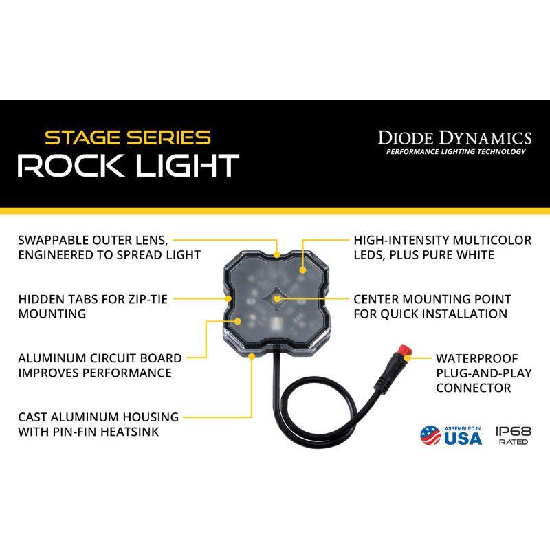 Diode Dynamics Stage Series RGBW LED Rock Light (8-pack) - SMINKpower Performance Parts DIODD7454 Diode Dynamics