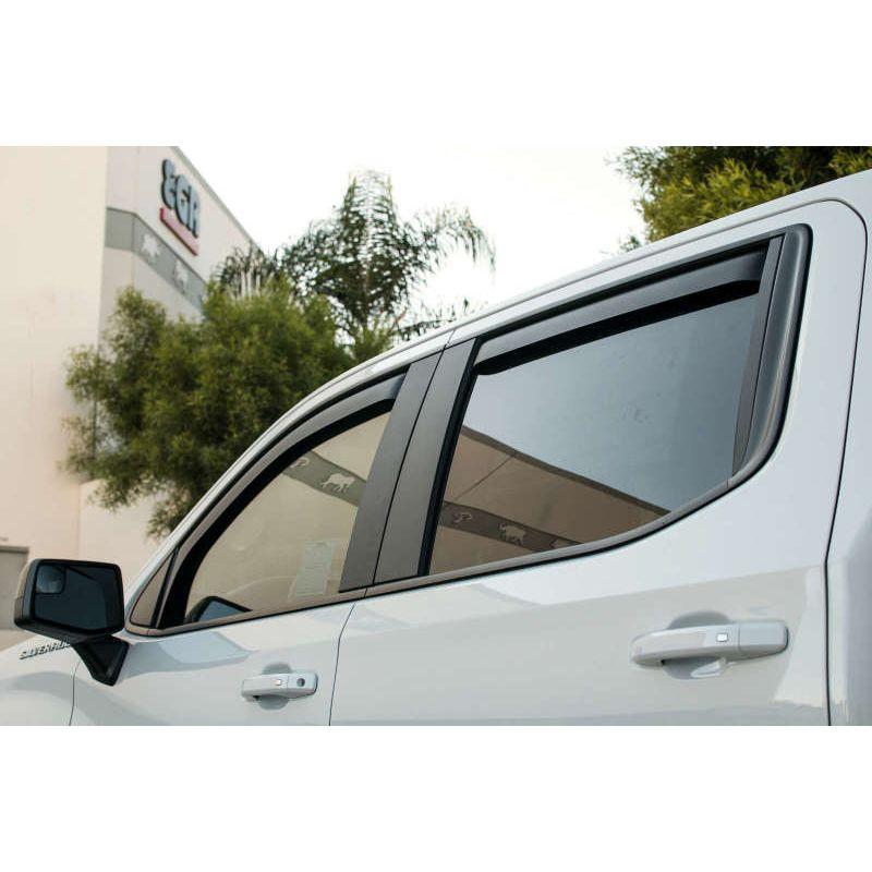 EGR 2019 Chevy 1500 Crew Cab In-Channel Window Visors - Matte-Wind Deflectors-EGR-EGR571695-SMINKpower Performance Parts