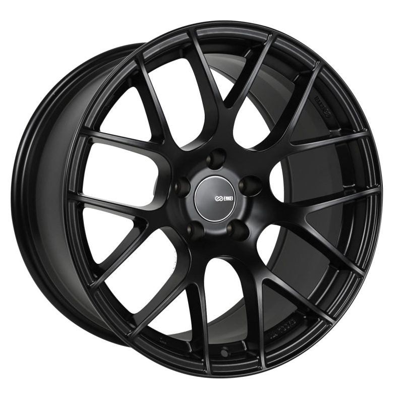 Enkei Raijin 18x8 45mm Offset 5x112 Bolt Pattern 72.6 Bore Diamter Matte Black Wheel-Wheels - Cast-Enkei-ENK467-880-4445BK-SMINKpower Performance Parts