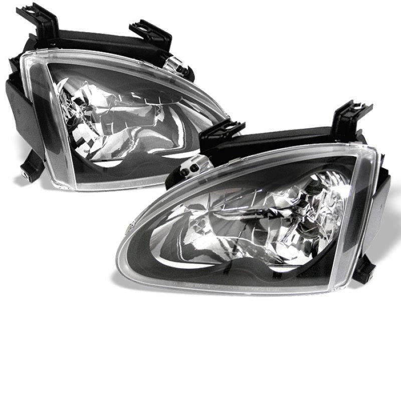 Spyder Honda Del Sol 93-97 Crystal Headlights Black HD-YD-HD93-BK - SMINKpower Performance Parts SPY5012586 SPYDER