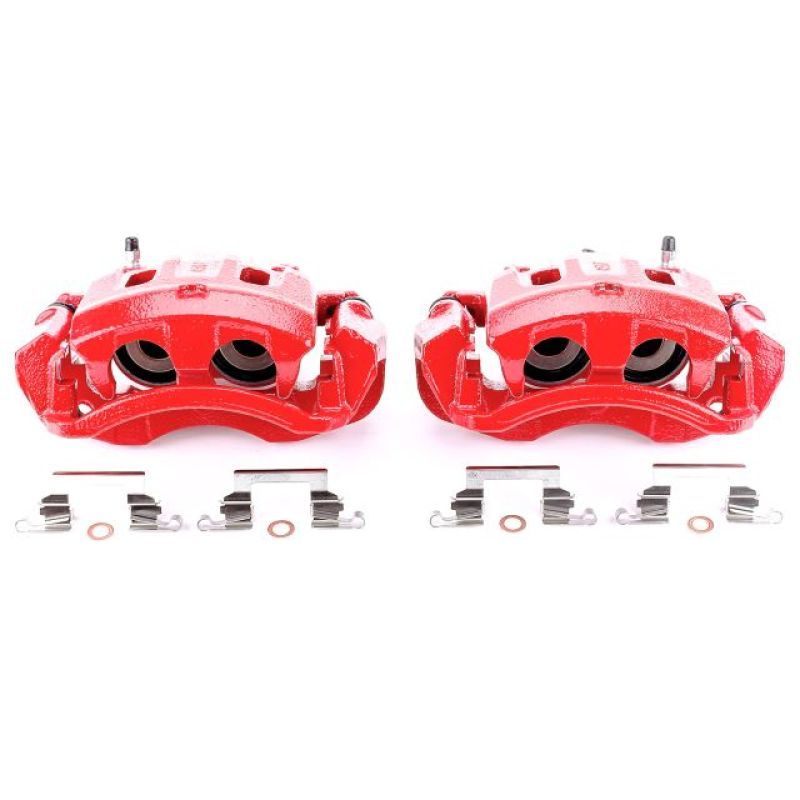 Power Stop 00-05 Ford Excursion Rear Red Calipers w/Brackets - Pair-Brake Calipers - Perf-PowerStop-PSBS4752-SMINKpower Performance Parts