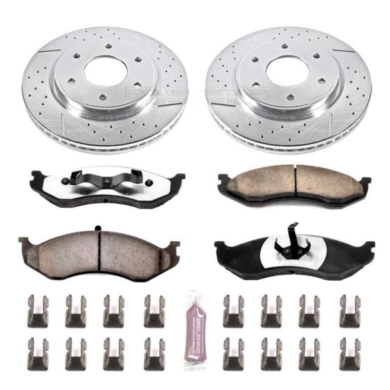 Power Stop 90-99 Jeep Cherokee Front Z36 Truck & Tow Brake Kit - SMINKpower Performance Parts PSBK2119-36 PowerStop