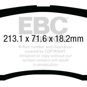 EBC 13+ Ford F250 (inc Super Duty) 6.2 (2WD) Yellowstuff Front Brake Pads-Brake Pads - Performance-EBC-EBCDP43015R-SMINKpower Performance Parts