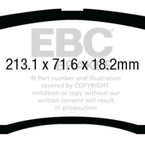 EBC 13+ Ford F250 (inc Super Duty) 6.2 (2WD) Extra Duty Front Brake Pads-Brake Pads - Performance-EBC-EBCED93015-SMINKpower Performance Parts