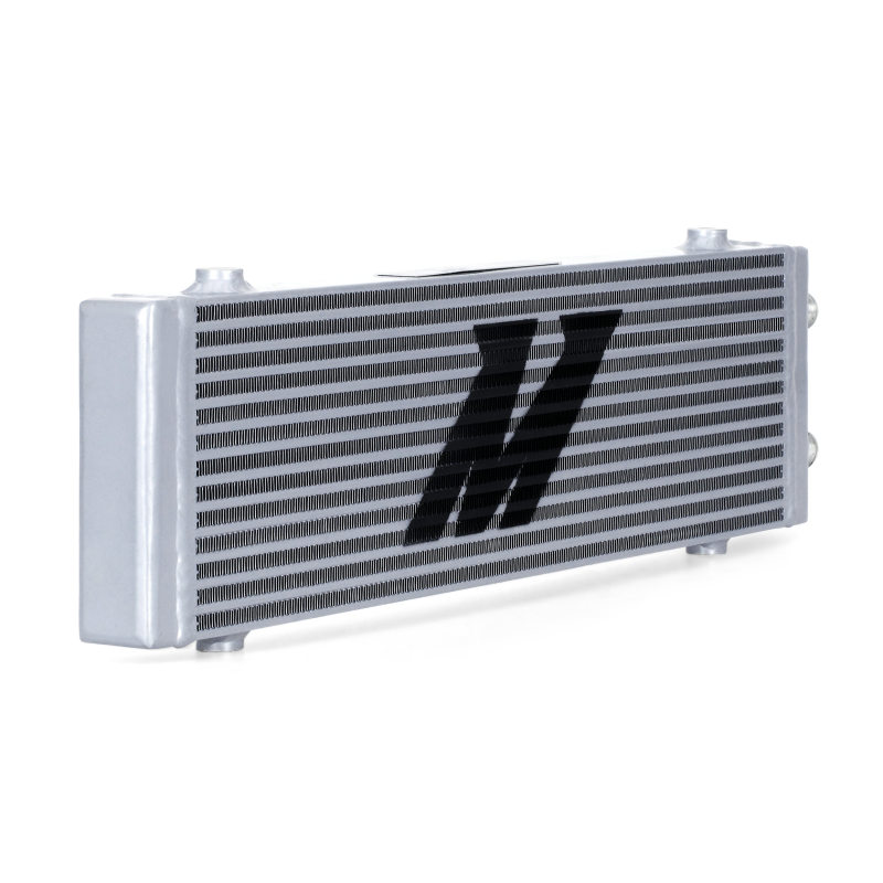 Mishimoto Universal Large Bar and Plate Dual Pass Silver Oil Cooler-Oil Coolers-Mishimoto-MISMMOC-DP-LSL-SMINKpower Performance Parts