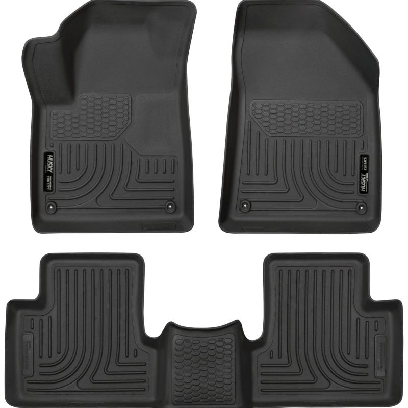 Husky Liners 15-22 Jeep Cherokee WeatherBeater Combo Black Floor Liners-Floor Mats - Rubber-Husky Liners-HSL99091-SMINKpower Performance Parts