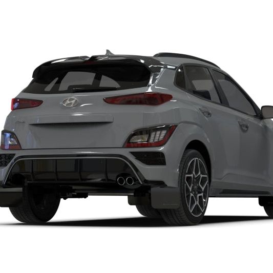 Rally Armor 2022 Hyundai Kona N Line Black UR Mud Flap w/ Red Logo - rally-armor-2022-hyundai-kona-n-line-black-ur-mud-flap-w-red-logo