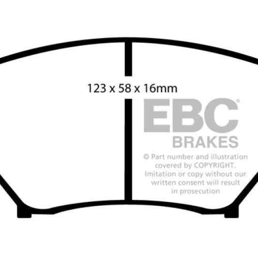 EBC 01-03 Mazda Miata MX5 1.8 (Sports Suspension) Greenstuff Front Brake Pads - SMINKpower Performance Parts EBCDP21452 EBC