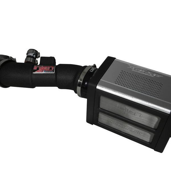 Injen 04-10 QX56 / 04-12 Amada/Titan V8 5.6L w/Power Box Wrinkle Black Power-Flow Air Intake System-Cold Air Intakes-Injen-INJPF1950-1WB-SMINKpower Performance Parts