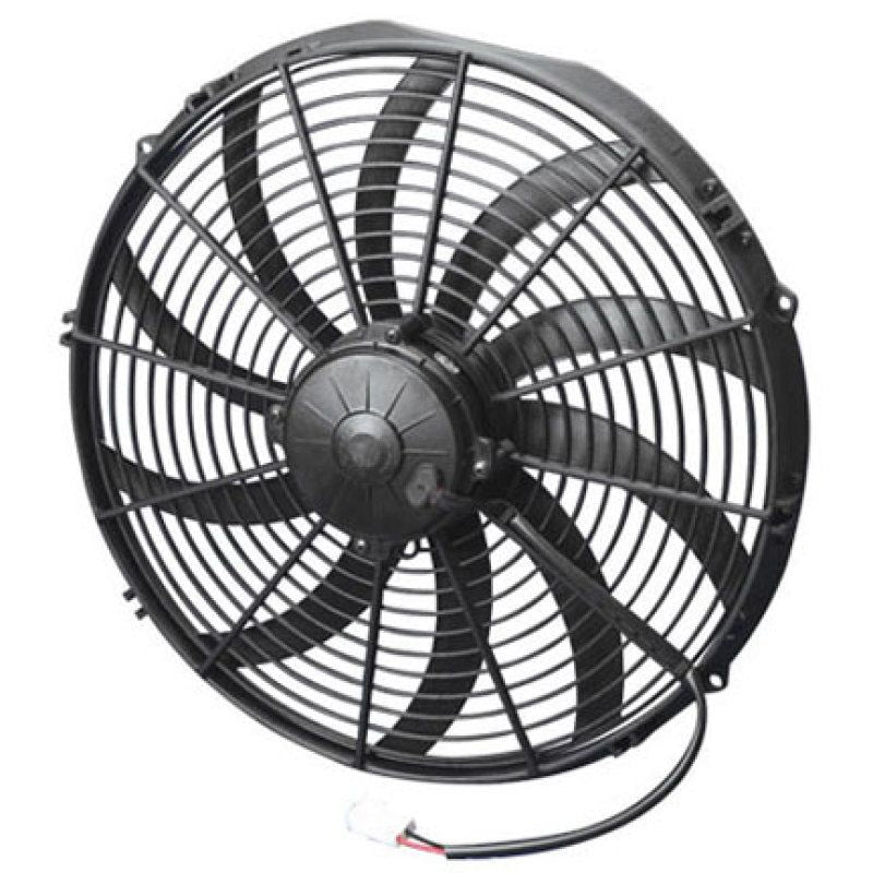 SPAL 2024 CFM 16in High Performance Fan - Pull/Curved (VA18-AP71/LL-59A)-Fans & Shrouds-SPAL-SPL30102049-SMINKpower Performance Parts