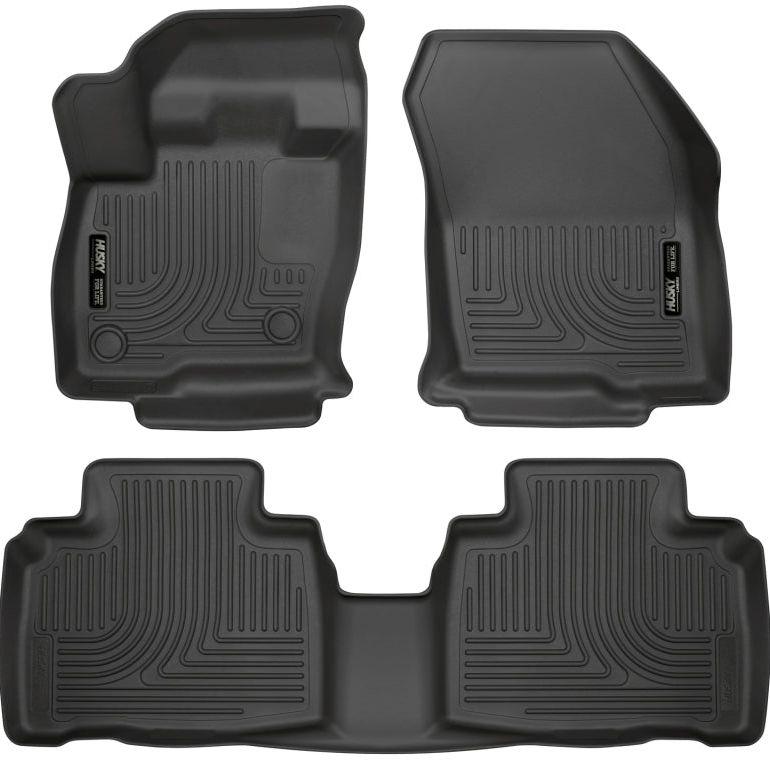 Husky Liners 2015 Ford Edge WeatherBeater Front & 2nd Row Combo Black Floor Liners-Floor Mats - Rubber-Husky Liners-HSL98781-SMINKpower Performance Parts