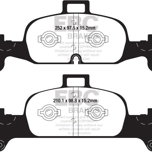 EBC 2018+ Audi A4 Allroad Quattro 2.0L Turbo Yellowstuff Front Brake Pads-Brake Pads - Performance-EBC-EBCDP42290R-SMINKpower Performance Parts