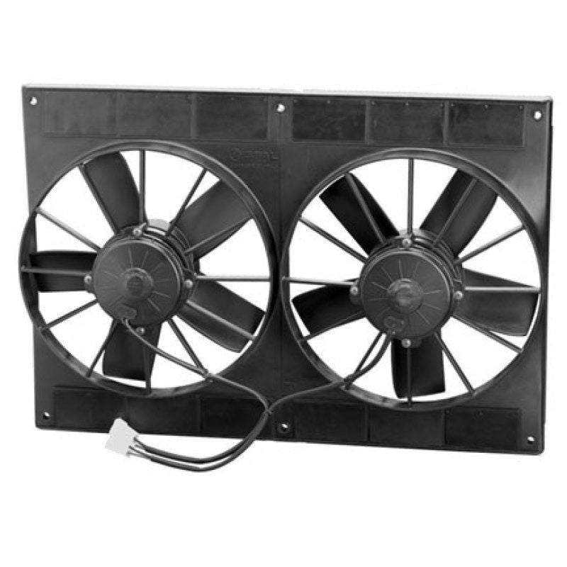 SPAL 2720 CFM 11in Dual High Performance Fan - Pull (2VA06-AP70/LL-37A)-Fans & Shrouds-SPAL-SPL30102052-SMINKpower Performance Parts