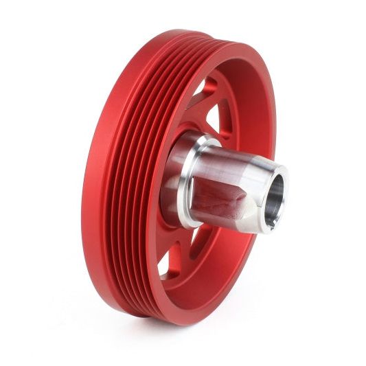 Perrin 19-21 Subaru WRX / 16-18 Forester Lightweight Crank Pulley (FA/FB Engines w/Large Hub) - Red - SMINKpower Performance Parts PERPSP-ENG-104RD Perrin Performance