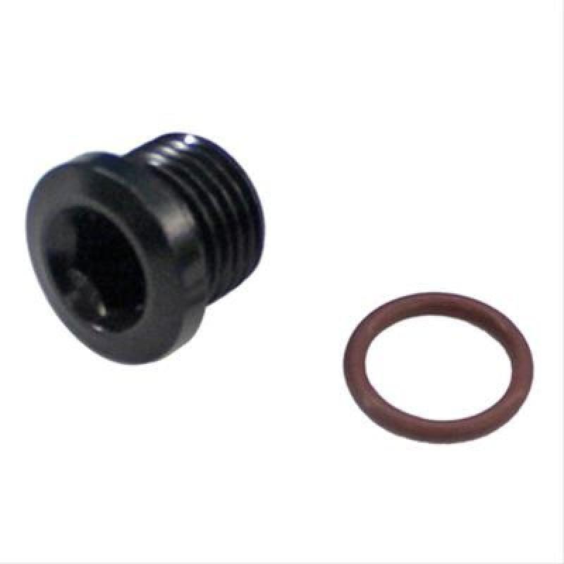 Fragola -6AN (9/16-18) Socket Hex Port Plug - Black-Fittings-Fragola-FRA481306-BL-SMINKpower Performance Parts