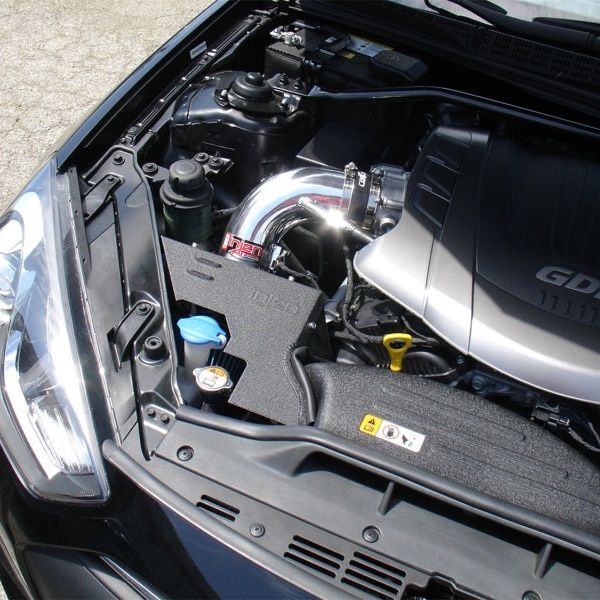 Injen 13 Hyundai Genesis Coupe 3.8L V6 Black Short Ram Intake w/ Heat Shield & Cover-Cold Air Intakes-Injen-INJSP1392BLK-SMINKpower Performance Parts