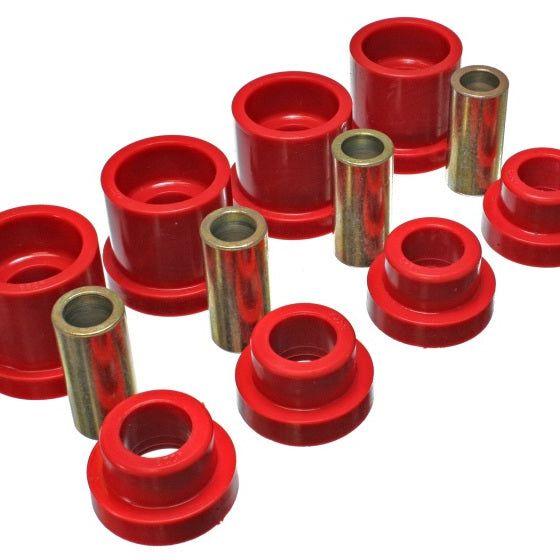 Energy Suspension 95-98 Nissan 240SX (S14) Red Rear Subframe Insert Set (Must reuse all metal parts)-Bushing Kits-Energy Suspension-ENG7.1117R-SMINKpower Performance Parts