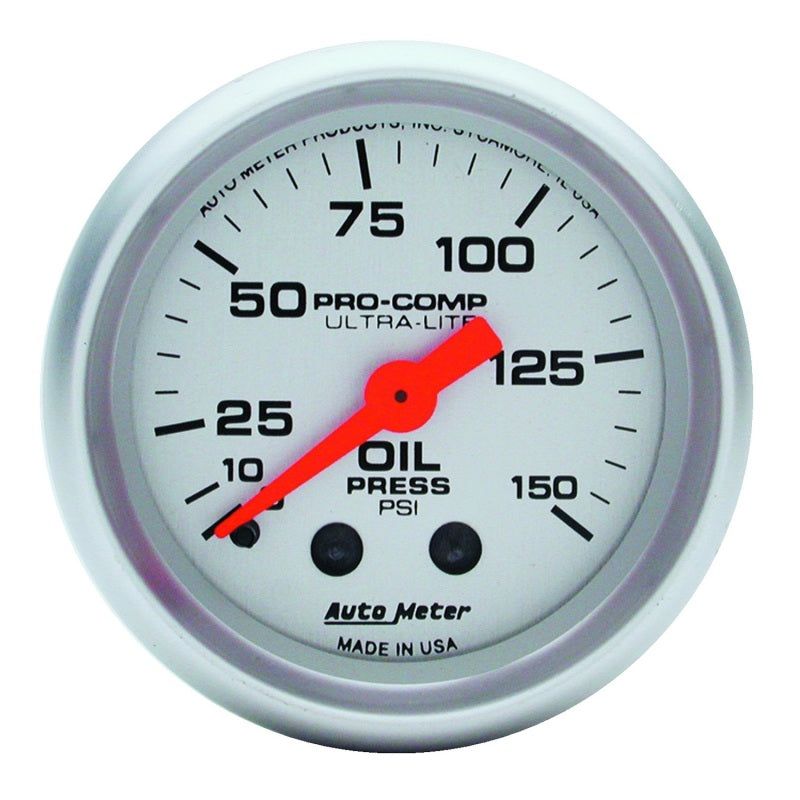 Autometer Ultra-Lite 52mm 0-150 PSI Mechanical Oil Pressure Gauge-Gauges-AutoMeter-ATM4323-SMINKpower Performance Parts