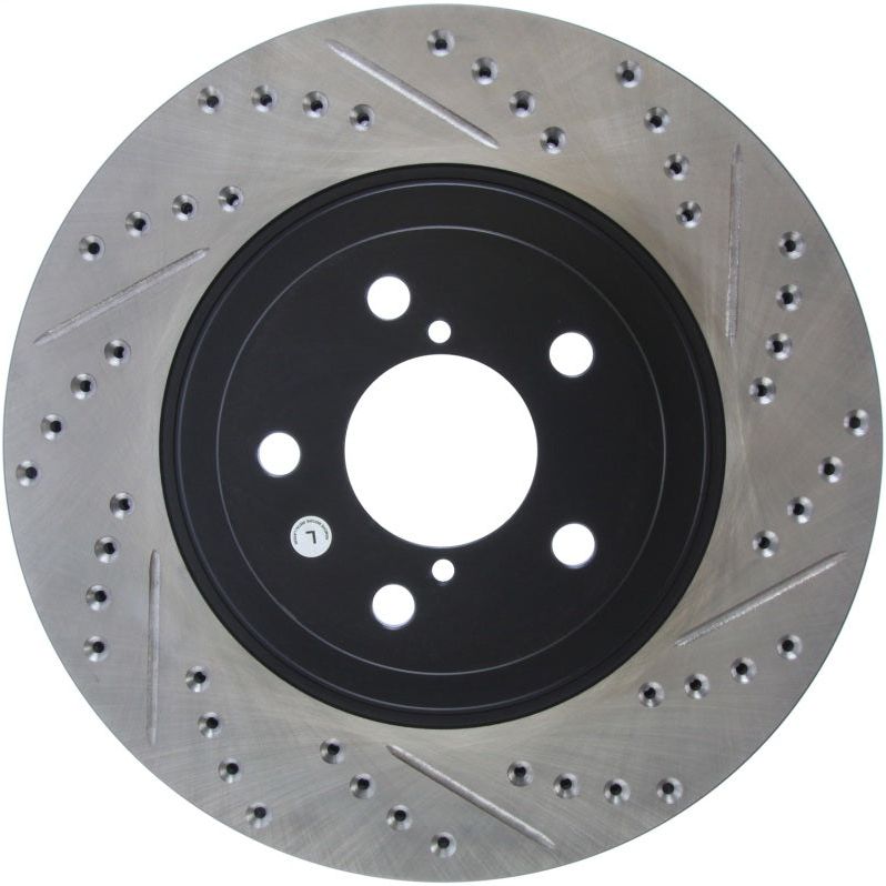StopTech Slotted & Drilled Sport Brake Rotor-Brake Rotors - Slot & Drilled-Stoptech-STO127.47021L-SMINKpower Performance Parts