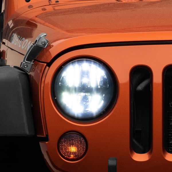 Raxiom 97-18 Jeep Wrangler TJ/JK Axial Series LED Headlights- Black Housing (Clear Lens) - SMINKpower Performance Parts RAXJ108039 Raxiom