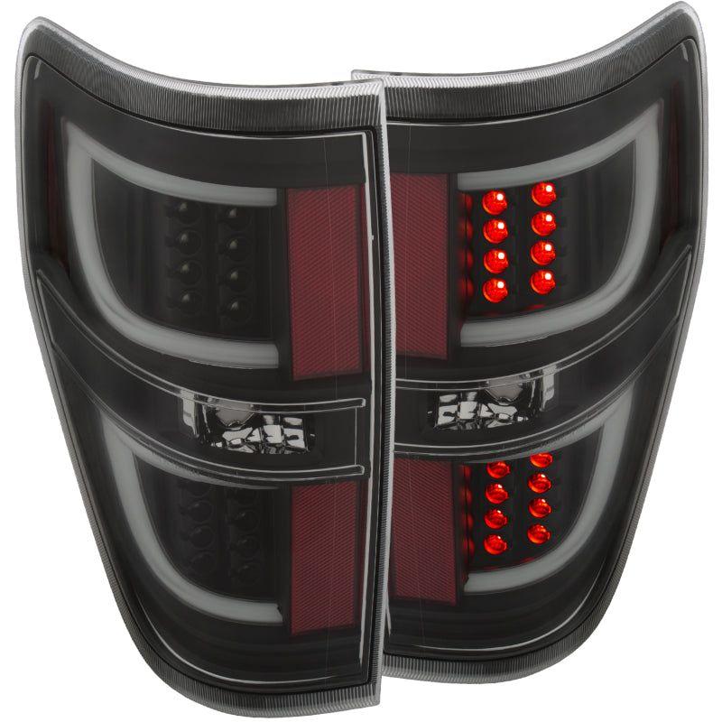 ANZO 2009-2013 Ford F-150 LED Taillights Black-Tail Lights-ANZO-ANZ311257-SMINKpower Performance Parts