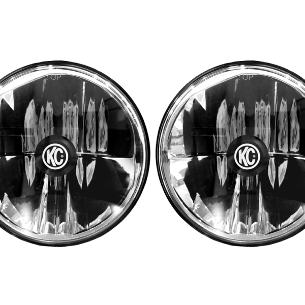 KC HiLiTES 07-18 Jeep JK (Not for Rubicon/Sahara) 7in. Gravity LED DOT Headlight (Pair Pack System)-Headlights-KC HiLiTES-KCL42351-SMINKpower Performance Parts