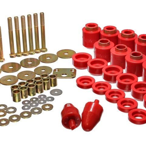 Energy Suspension 1in Body Lift Kit - Red - SMINKpower Performance Parts ENG2.4108R Energy Suspension