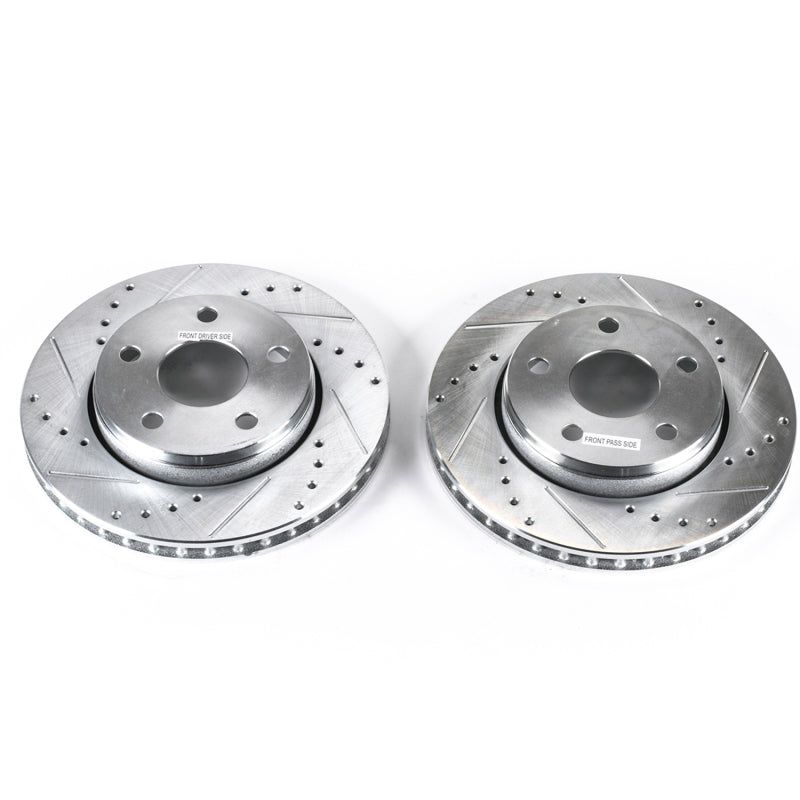 Power Stop 07-17 Jeep Wrangler Front Evolution Drilled & Slotted Rotors - Pair - SMINKpower Performance Parts PSBAR8780XPR PowerStop