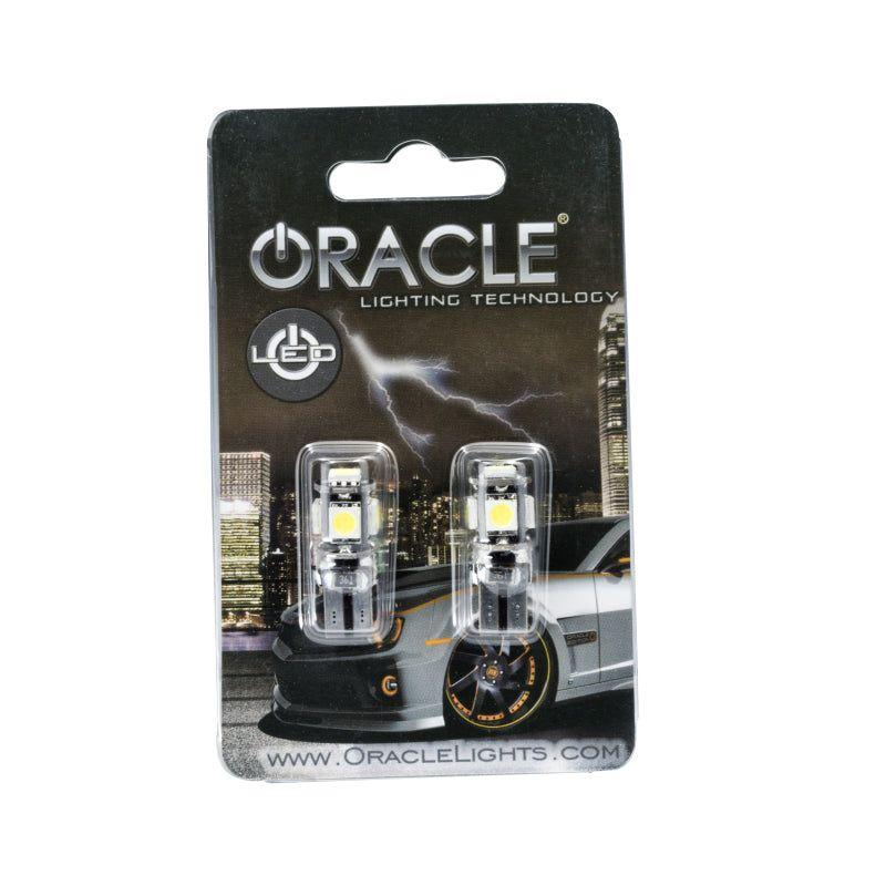 Oracle T10 5 LED 3 Chip SMD Bulbs (Pair) - Cool White - SMINKpower Performance Parts ORL4801-001 ORACLE Lighting