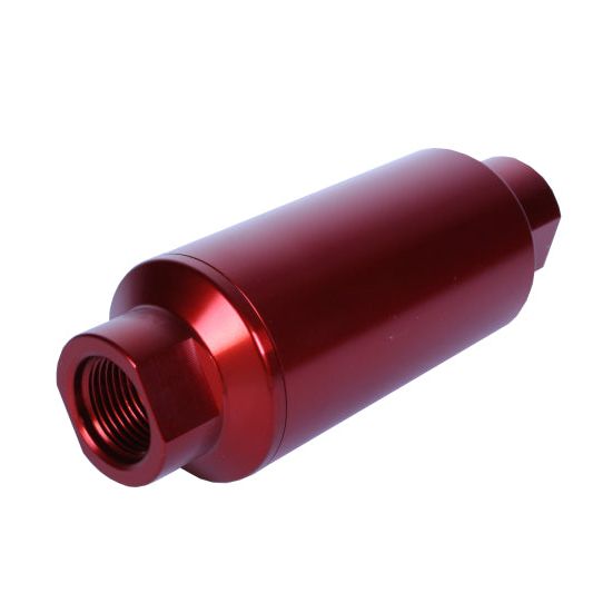 Aeromotive In-Line Filter - (AN-10) 10 Micron Microglass Element Red Anodize Finish-Fuel Filters-Aeromotive-AER12340-SMINKpower Performance Parts