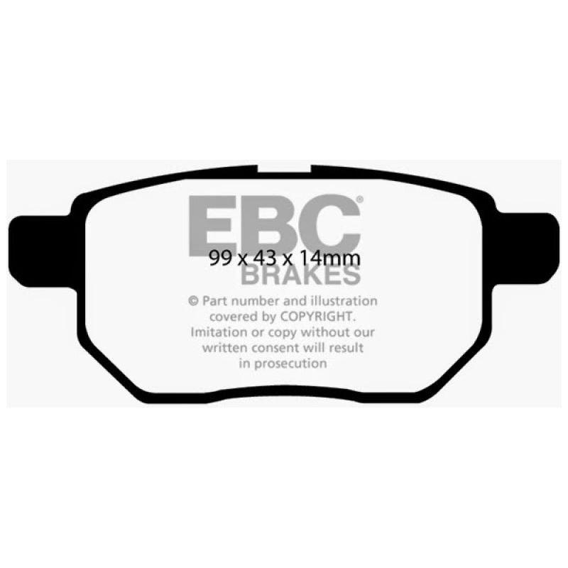 EBC 09-10 Pontiac Vibe 1.8 Ultimax2 Rear Brake Pads - SMINKpower Performance Parts EBCUD1354 EBC