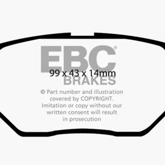 EBC 09-10 Pontiac Vibe 1.8 Redstuff Rear Brake Pads-Brake Pads - Performance-EBC-EBCDP31947C-SMINKpower Performance Parts